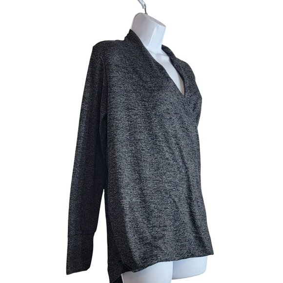 Motherhood Nursing Wrap Sweater, Women M, Pebbled Gray, Long Sleeve, EUC - Picture 4 of 12